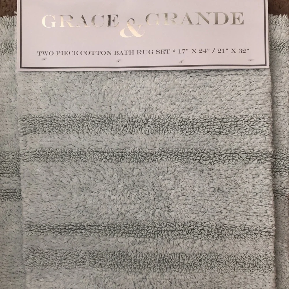 2 PIECE COTTON BATH RUG SET / GRACE & GRANDE